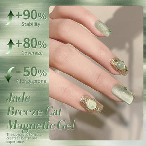 Jade Breeze Green Cat Magnetic Gel Polish MY48 15ml Gel Nail Polish BORN PRETTY 