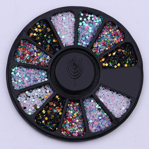 Colorful Plastic Round Nail Sequins DIY Nails BORN PRETTY 