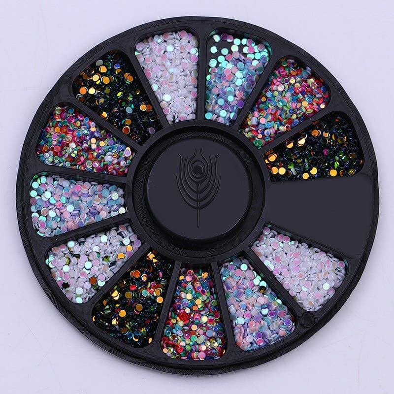 Colorful Plastic Round Nail Sequins DIY Nails BORN PRETTY 