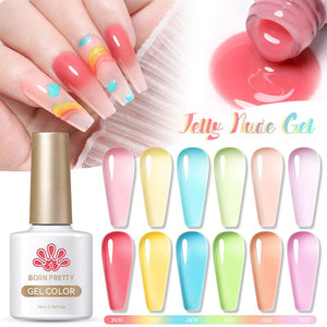Pastel Jelly Nude Gel 10ml Gel Nail Polish BORN PRETTY 