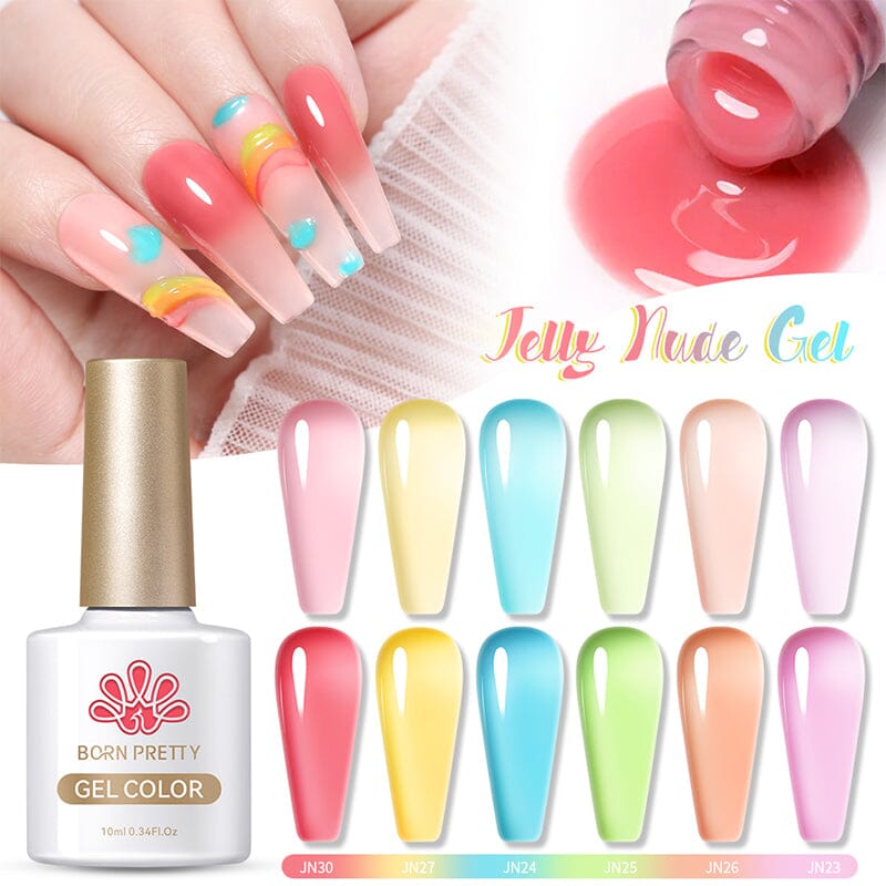Pastel Jelly Nude Gel 10ml Gel Nail Polish BORN PRETTY 