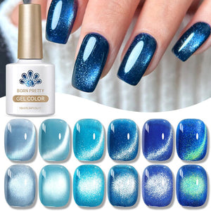 Blue Collection Cat Magnetic Gel Polish 10ml Gel Nail Polish BORN PRETTY 