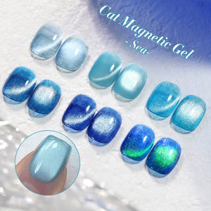 Blue Collection Cat Magnetic Gel Polish 10ml Gel Nail Polish BORN PRETTY 