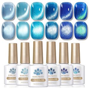 Blue Collection Cat Magnetic Gel Polish 10ml Gel Nail Polish BORN PRETTY 