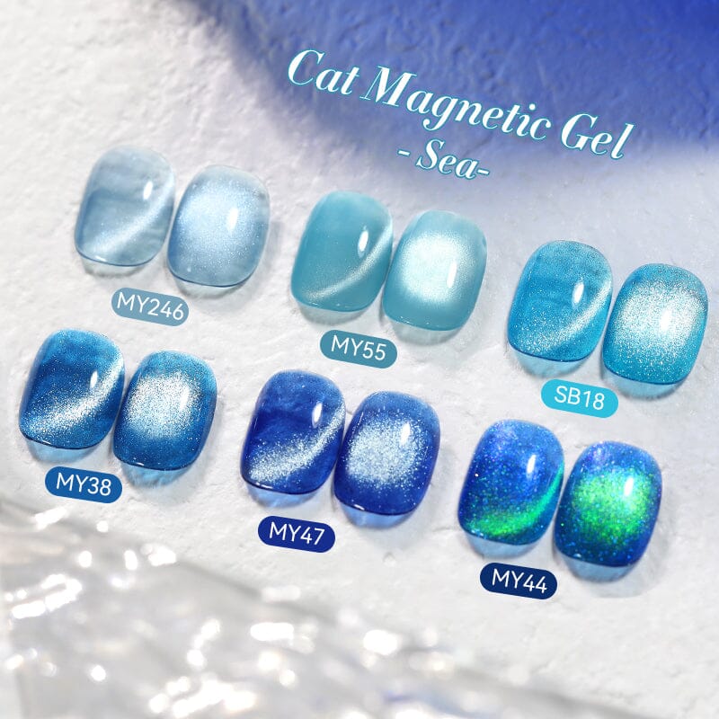 Blue Collection Cat Magnetic Gel Polish 10ml Gel Nail Polish BORN PRETTY 