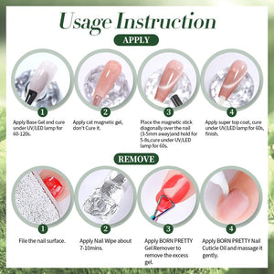 Cat Magnetic Gel Polish - Green 10ml Gel Nail Polish BORN PRETTY 