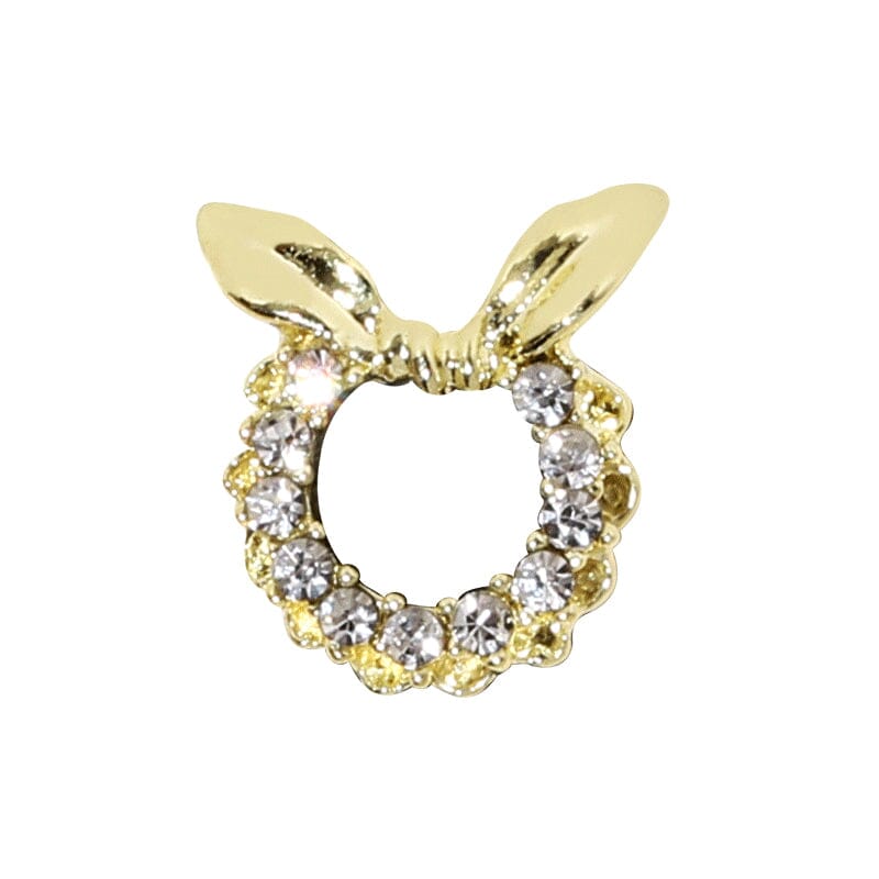 Silver Gold Bowknot Butterfly Rhinestones 3D Nail Decoration Nail Decoration BORN PRETTY 