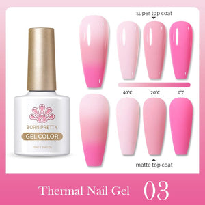 Thermal Nail Gel Temperature Color Changing Gel Polish 10ml Gel Nail Polish BORN PRETTY 03 