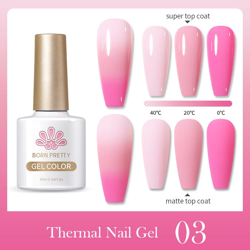 Thermal Nail Gel Temperature Color Changing Gel Polish 10ml Gel Nail Polish BORN PRETTY 03 