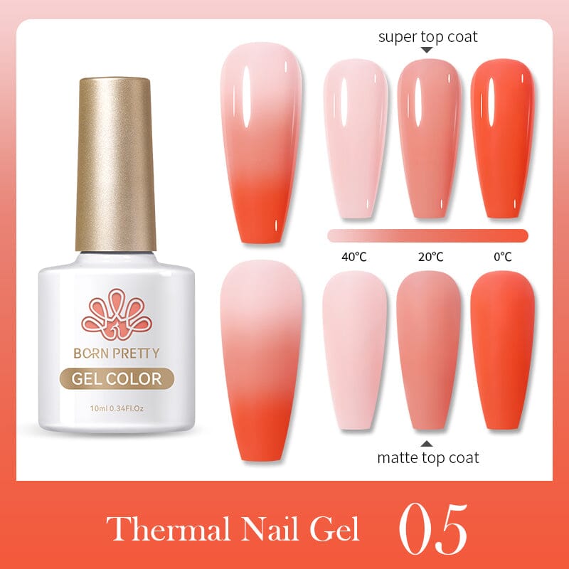 Thermal Nail Gel Temperature Color Changing Gel Polish 10ml Gel Nail Polish BORN PRETTY 05 