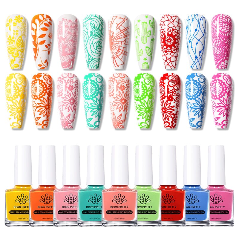 Candy Series Nail Stamping Polish 10ml Stamping Nail BORN PRETTY 9 Colors 