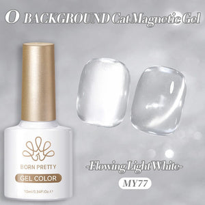 0 Background Cat Magnetic Gel 10ml Gel Nail Polish BORN PRETTY MY77 