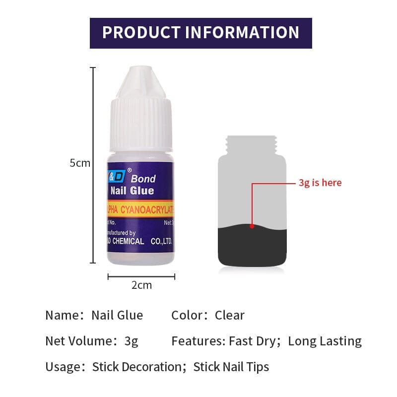 5pcs Nail Glue 3g Tools & Accessories BORN PRETTY 