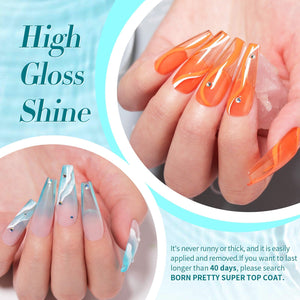 6 Colors Jelly Gel Set Sea Glass 7ml Gel Nail Polish BORN PRETTY 