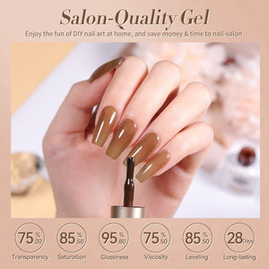 Smoky Rose Milky Jelly Gel 6 Colors Set 7ml Gel Nail Polish BORN PRETTY 