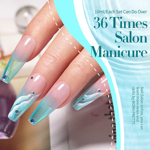 6 Colors Jelly Gel Set Sea Glass 7ml Gel Nail Polish BORN PRETTY 