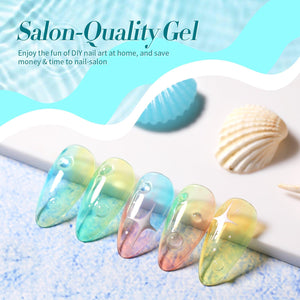 6 Colors Jelly Gel Set Sea Glass 7ml Gel Nail Polish BORN PRETTY 