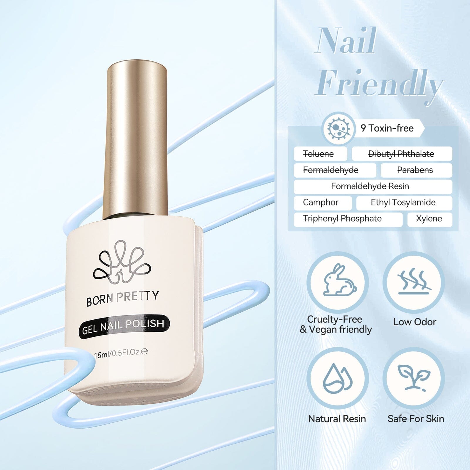 Hema-Free Color Gel Polish #10 15ml Gel Nail Polish BORN PRETTY 