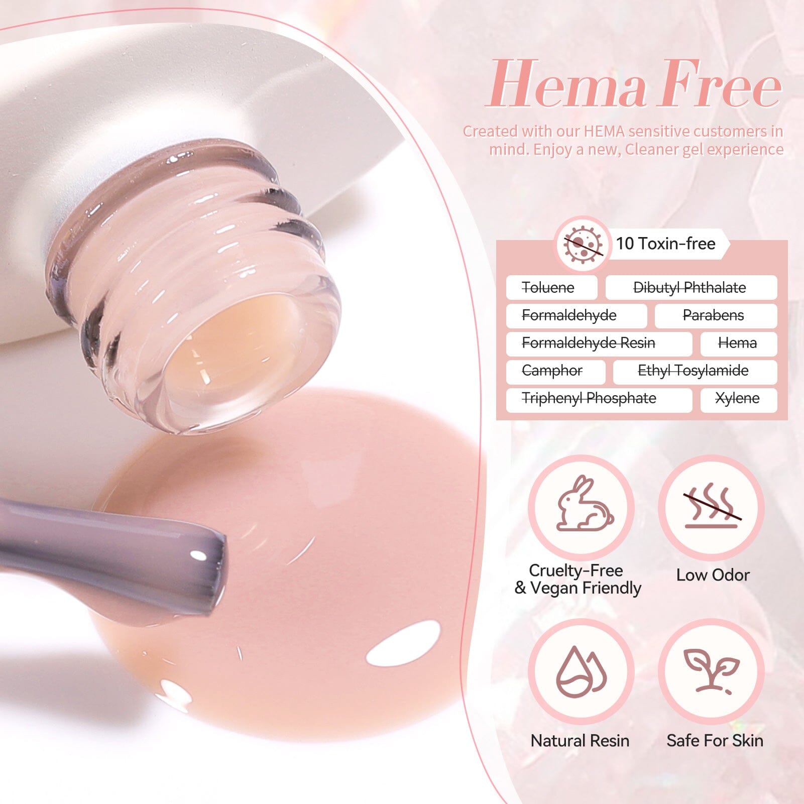 X-Jelly Gel HEMA FREE Semi Jelly Gel Nude #02 15ml Gel Nail Polish BORN PRETTY 