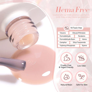 X-Jelly Gel HEMA FREE Semi Jelly Gel Nude #02 15ml Gel Nail Polish BORN PRETTY 