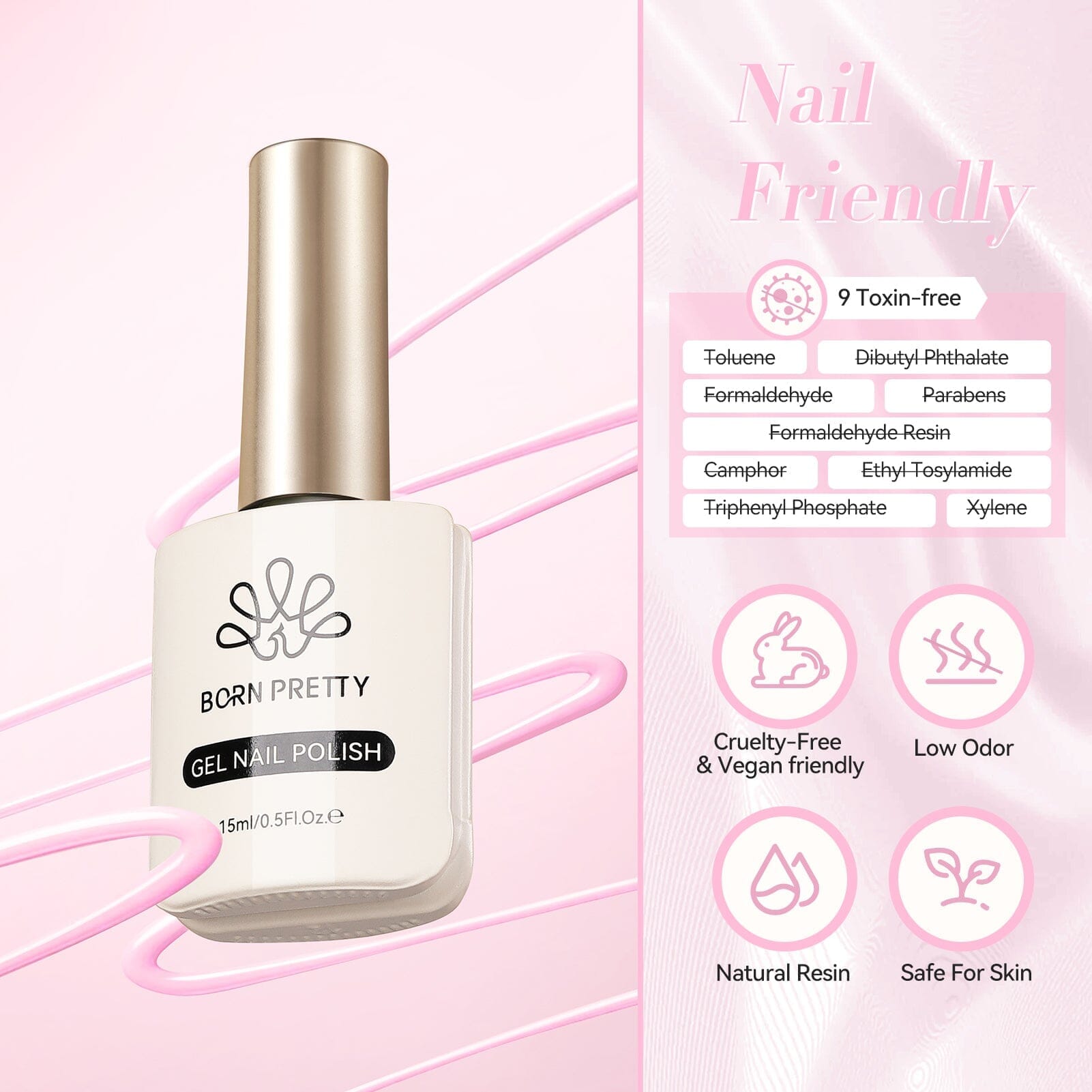 Hema-Free Color Gel Polish #07 15ml Gel Nail Polish BORN PRETTY 