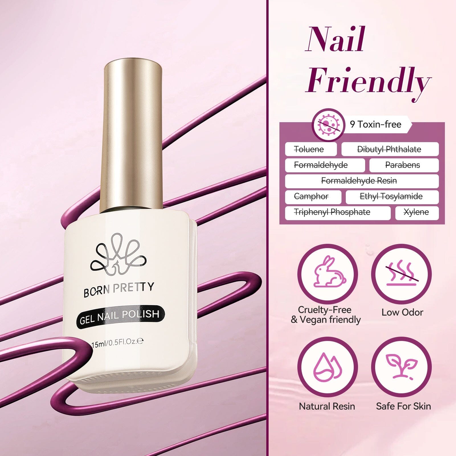 Hema-Free Color Gel Polish #14 15ml Gel Nail Polish BORN PRETTY 