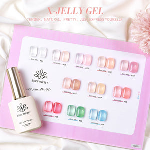 X-Jelly Gel HEMA FREE Semi Jelly Gel Nude #02 15ml Gel Nail Polish BORN PRETTY 