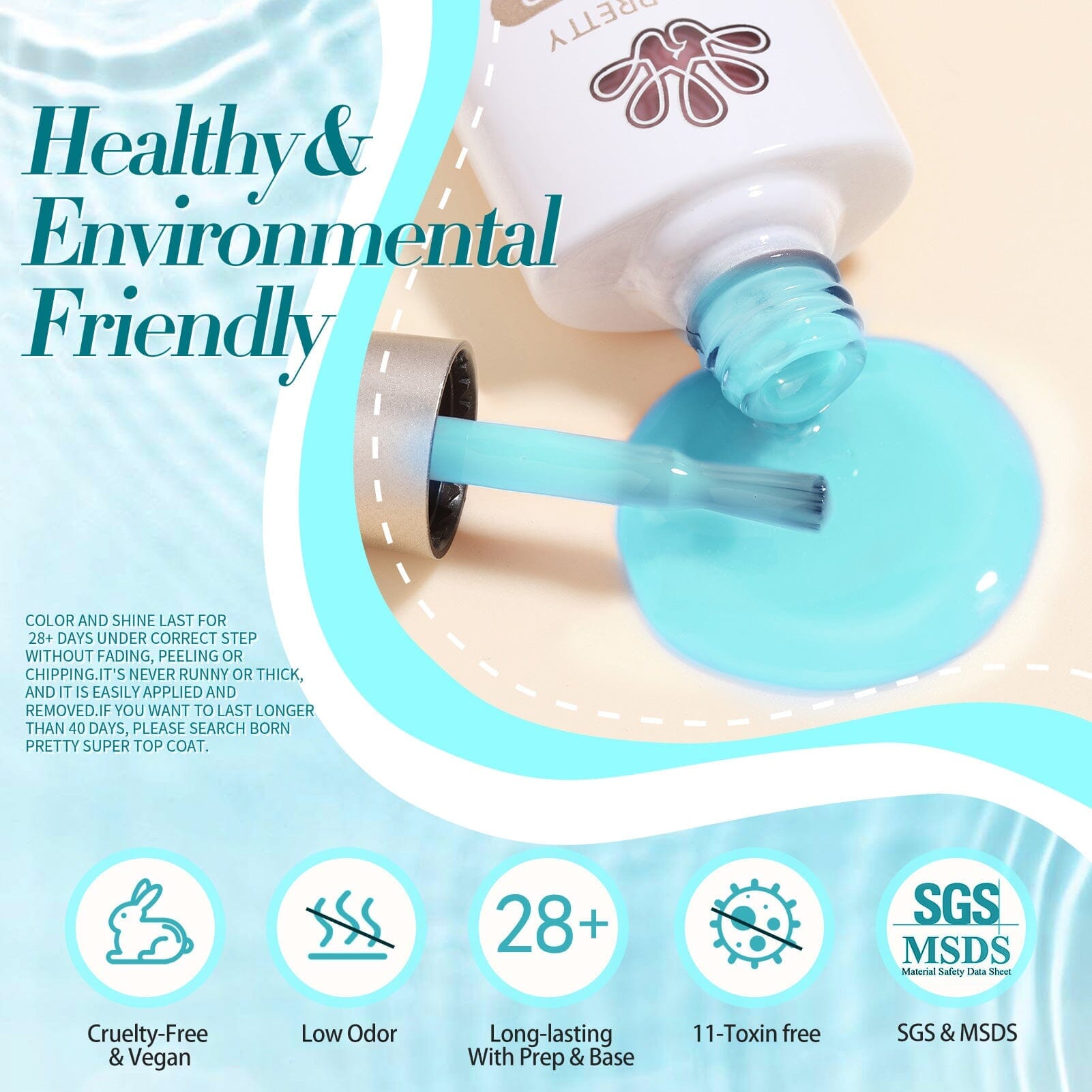 6 Colors Jelly Gel Set Sea Glass 7ml Gel Nail Polish BORN PRETTY 