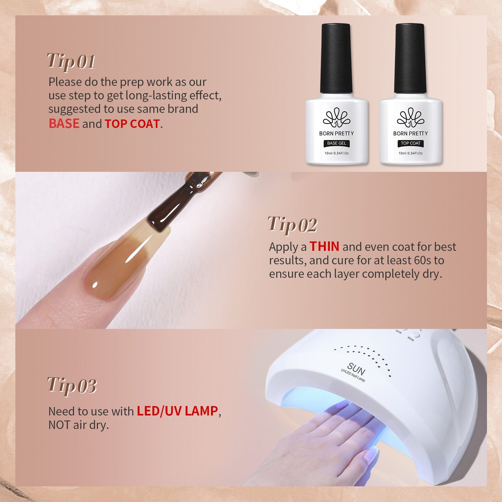 Smoky Rose Milky Jelly Gel 6 Colors Set 7ml Gel Nail Polish BORN PRETTY 