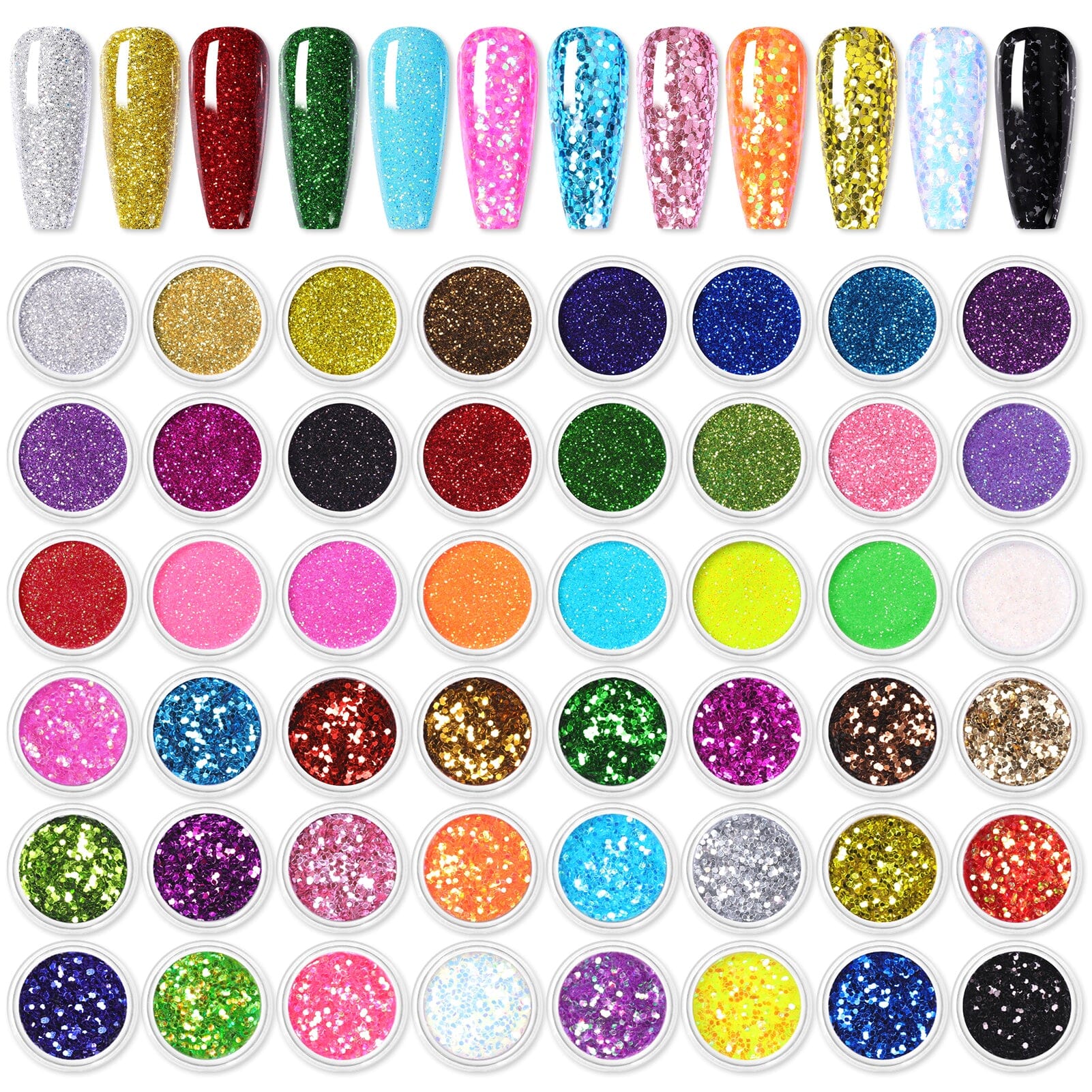 48 Colors Nail Glitter Sequins Set Kits & Bundles BORN PRETTY 