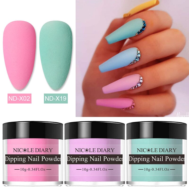 Matte Color Dipping Nail Powder 10ml Nail Powder NICOLE DIARY 