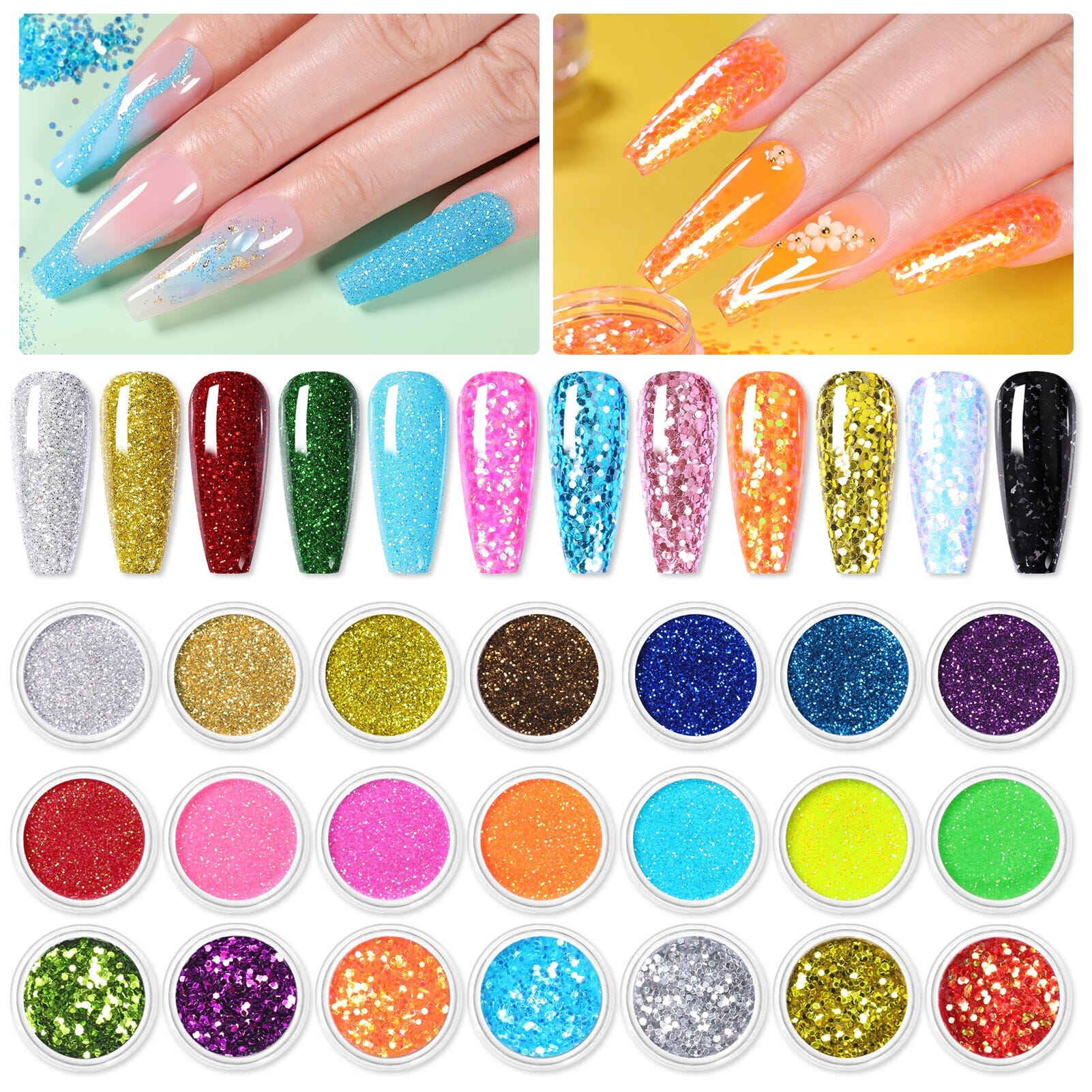 48 Colors Nail Glitter Sequins Set Kits & Bundles BORN PRETTY 