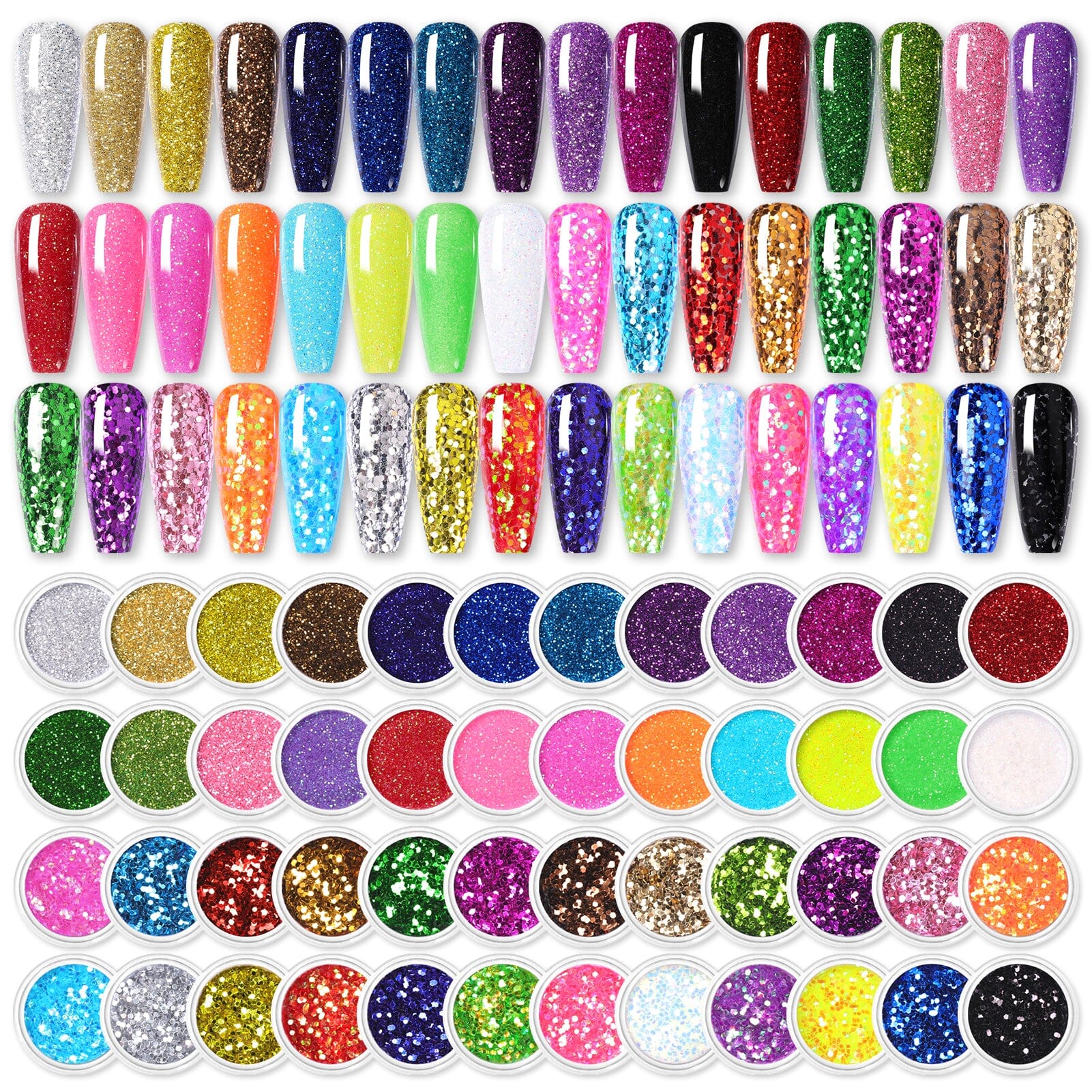 48 Colors Nail Glitter Sequins Set Kits & Bundles BORN PRETTY 