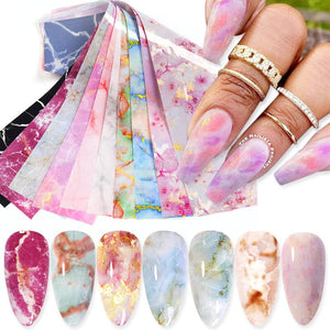 10pcs Marble Nail Foil Stickers DIY Nails BORN PRETTY 