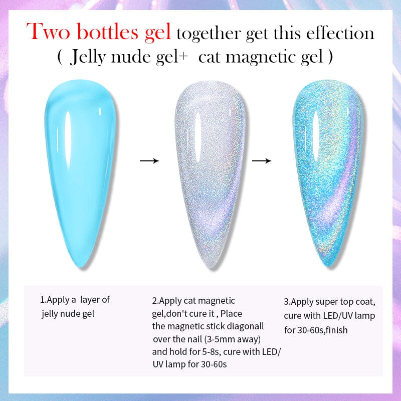 Iridescent Cat Magnetic Gel 10ml Gel Nail Polish BORN PRETTY 