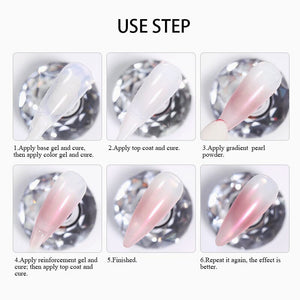 Gradient Pearly Mirror Nail Powder Nail Powder BORN PRETTY 