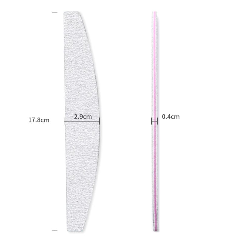 5pcs White Curved Nail File 100/180 Nail Tools BORN PRETTY 