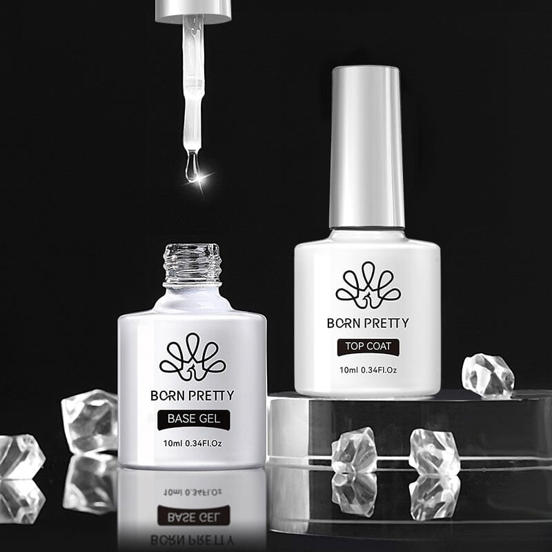 3pcs Set (Base Gel, Super Top Coat, Matte Top Coat) 10ml Gel Nail Polish BORN PRETTY 