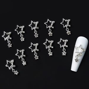 10pcs Pentagram Chain Nail Charm DIY Nails BORN PRETTY 