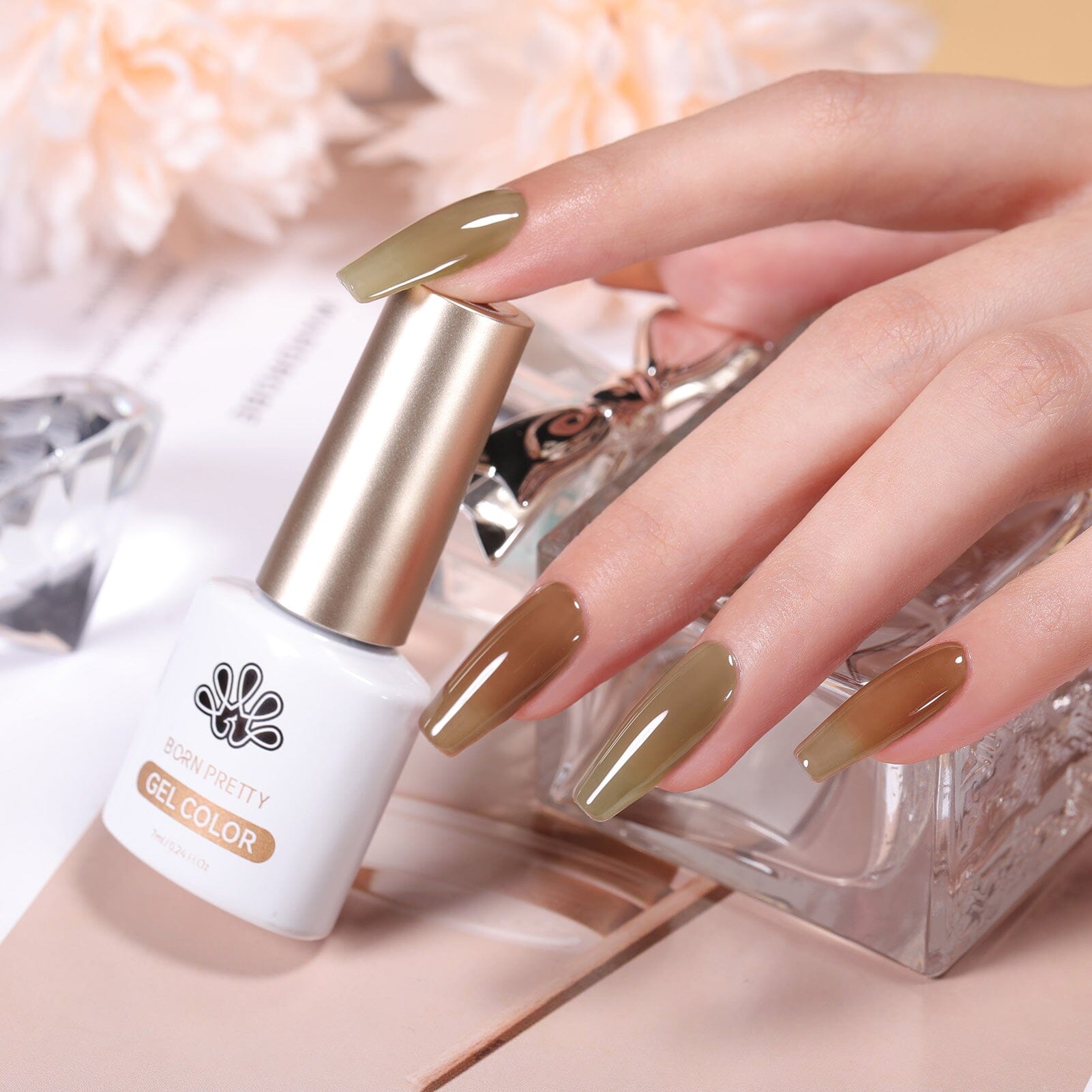 Smoky Rose Milky Jelly Gel 6 Colors Set 7ml Gel Nail Polish BORN PRETTY 