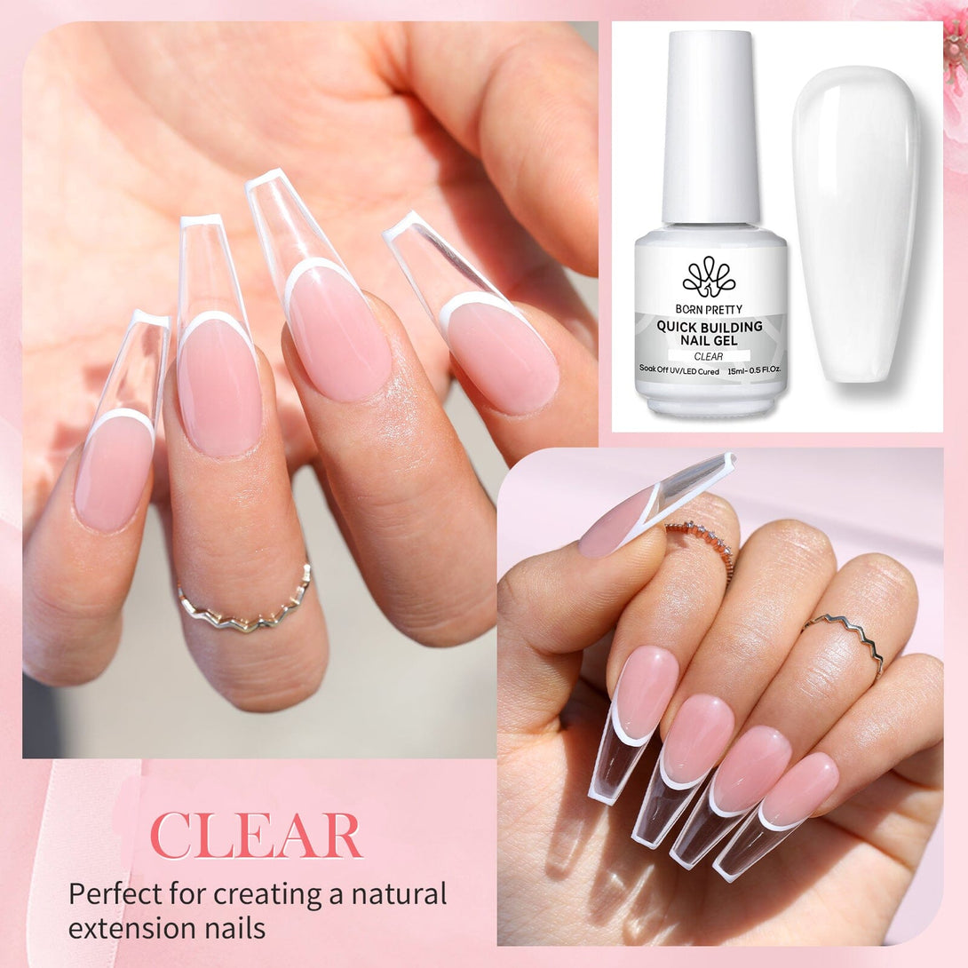 Effortless Shine with Simple Clear Gel Nails