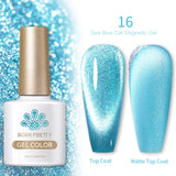 Sea Blue Cat Magnetic Gel 10ml Gel Nail Polish BORN PRETTY 16 
