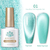 Sea Blue Cat Magnetic Gel 10ml Gel Nail Polish BORN PRETTY 01 
