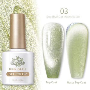 Sea Blue Cat Magnetic Gel 10ml Gel Nail Polish BORN PRETTY 03 