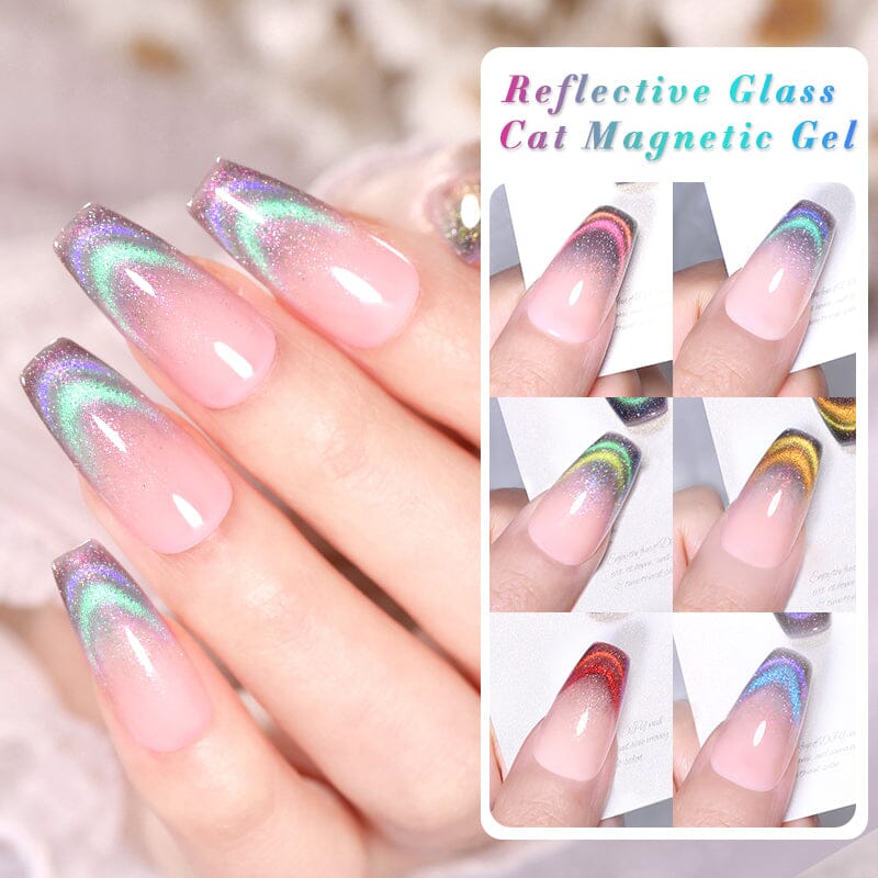 Reflective Glass Cat Magnetic Gel 10ml Gel Nail Polish BORN PRETTY 