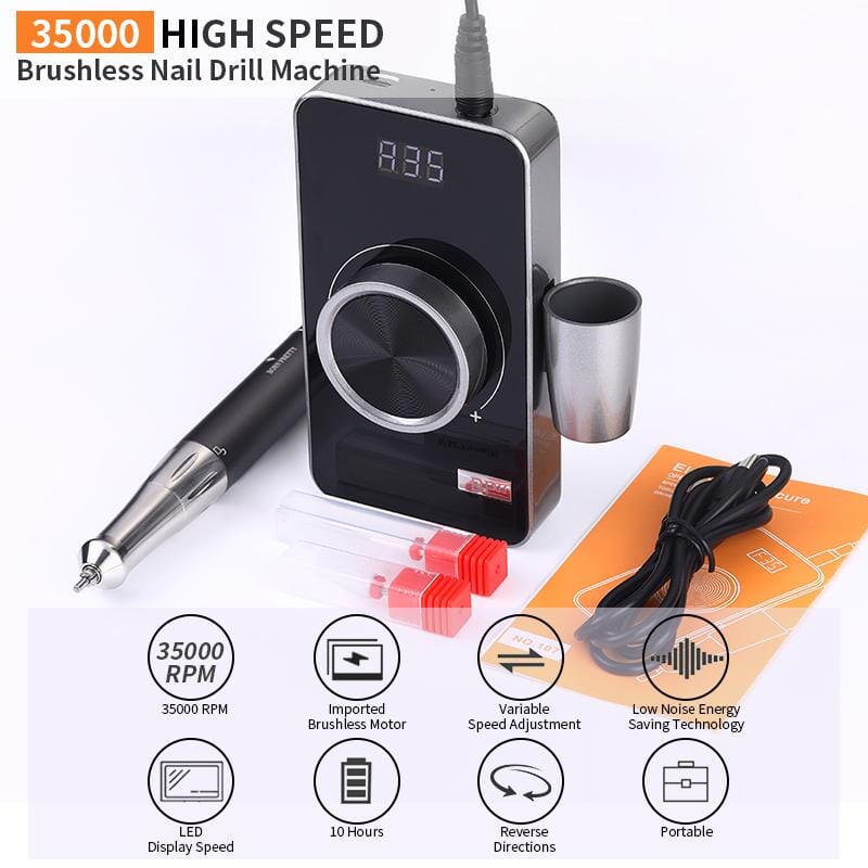 35000RPM Nail Drill Machine Rechargeable Nail Tools BORN PRETTY 