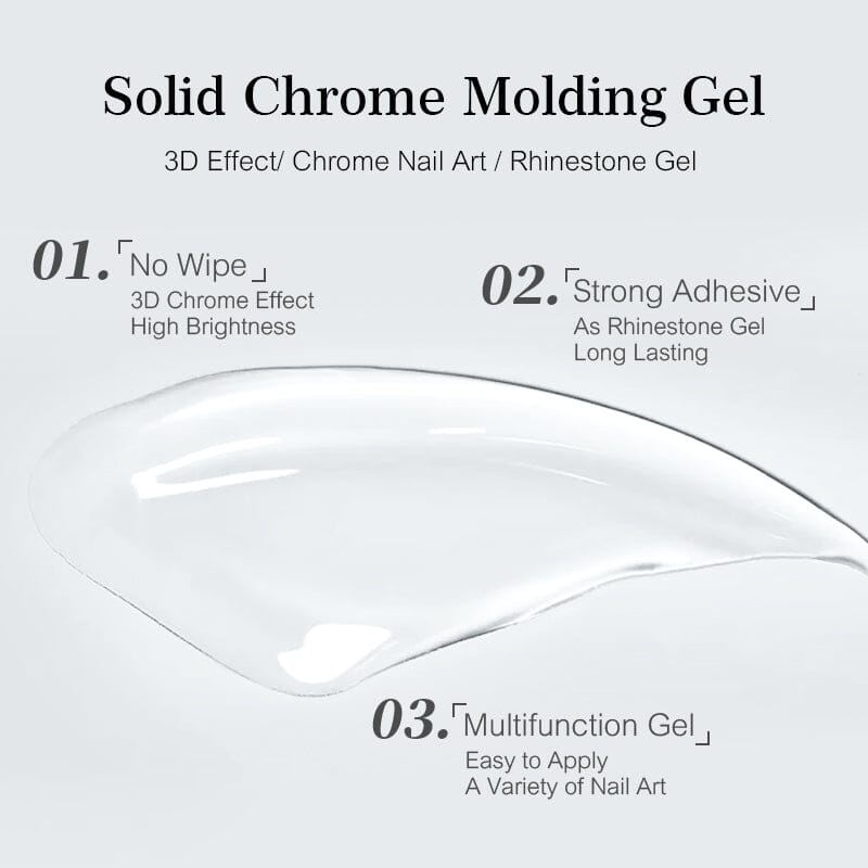 Semi-Solid Chrome Molding Gel 5g Gel Nail Polish NICOLE DIARY 