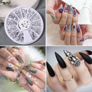 3D Nail Rhinestones in Wheel DIY Nails BORN PRETTY 