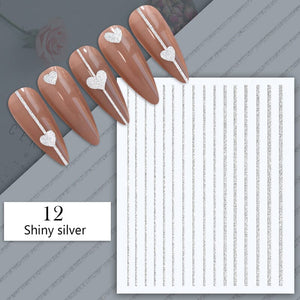 Reflective Glitter 3D Nail Sticker DIY Nails BORN PRETTY 12 