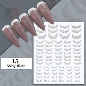 Reflective Glitter 3D Nail Sticker DIY Nails BORN PRETTY 15 